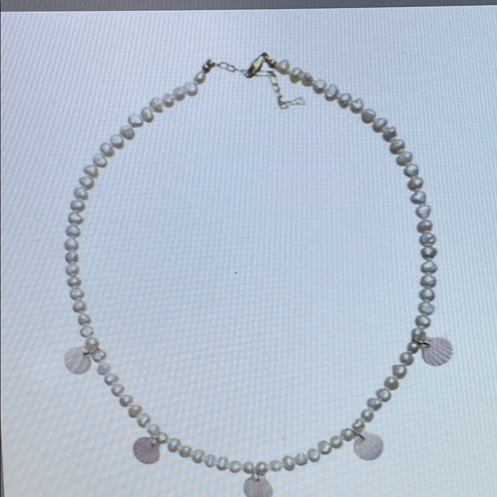 Boutique Beaded Mother of Pearl Shell Necklace
